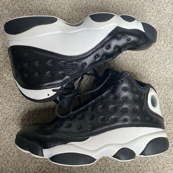 ??Men(9) AIR JORDAN 13 Retro black and white!